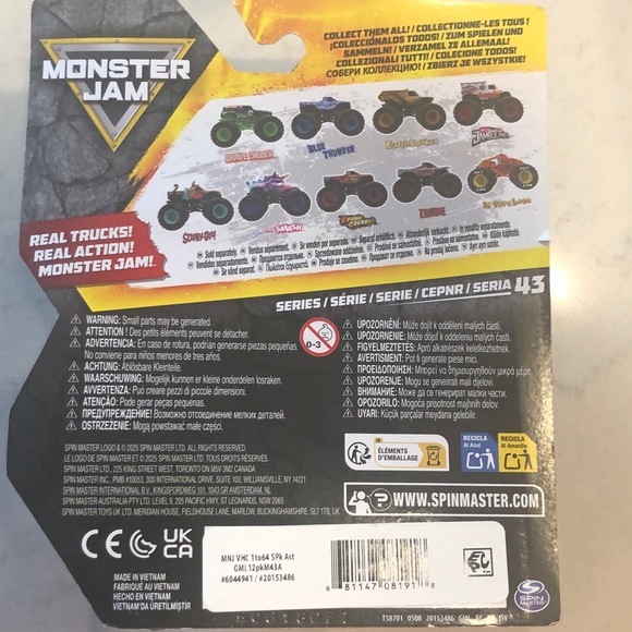 Monster Jam Sparkle Smash Toy Truck - Purple and Blue - Picture 7 of 7